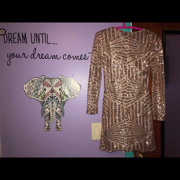 boutique sequin panelled bodycon dress